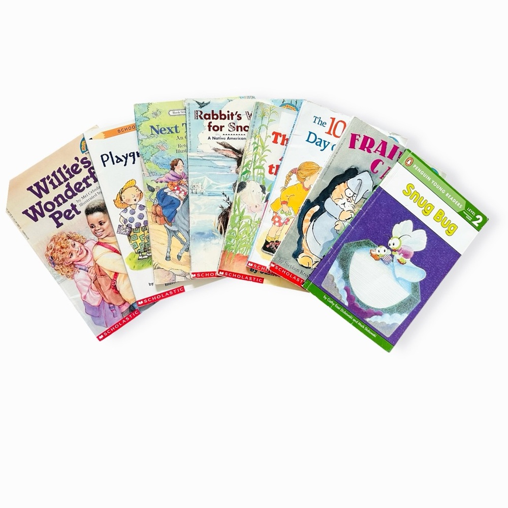 Scholastic Kids Books Lot 8 Early Readers Level 1 K-1 Book Lot